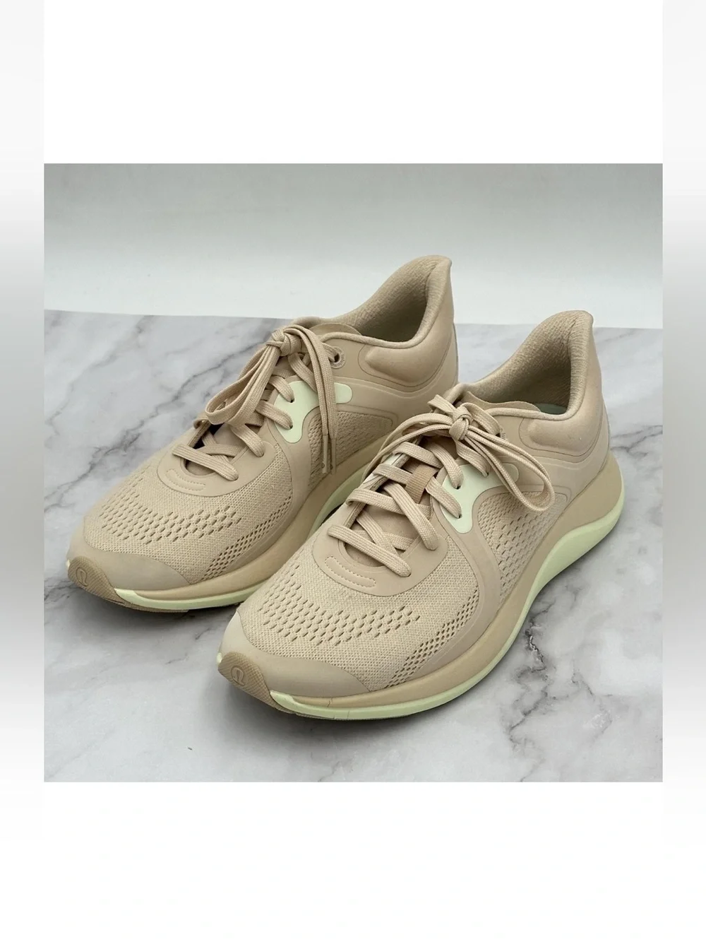 Lululemon Shoes Womens Size 10 Pinkish Beige Mesh Running Comfort Sneakers